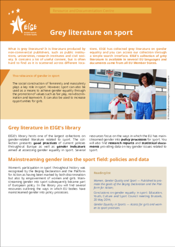 Grey literature on sport