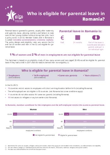 Who is eligible for parental leave in Romania?