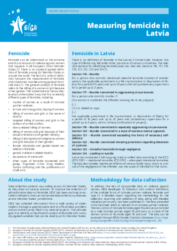 Measuring femicide in Latvia