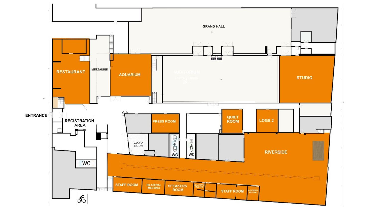 Floor plan of the Egg space